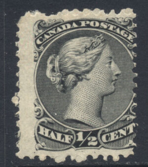 Canada 1868-90 ½c Large Queen Unused SG 54 Cat £80.00