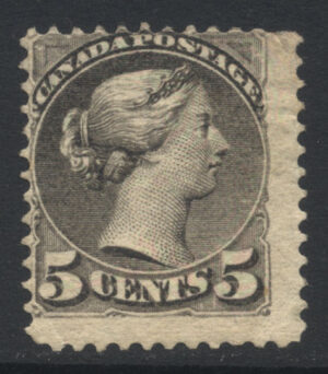 Canada 1889 5c Small Queen Large part o.g. SG 106 Cat £110