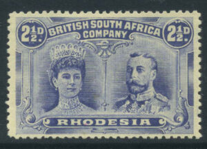 Rhodesia 1910-13 2½d perf 13½ Large part o.g. SG 184 Cat £40.00