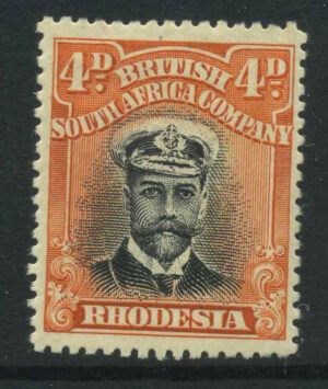 Rhodesia 1913-19 4d Die I Perf 15 Mint LH SG 216 Cat £150