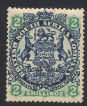 Rhodesia 1896-97 2/- Large part o.g. SG 47 Cat £55.00