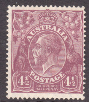 Australia 1926-30 4½d GV Part o.g. SG 92 Cat £22.00
