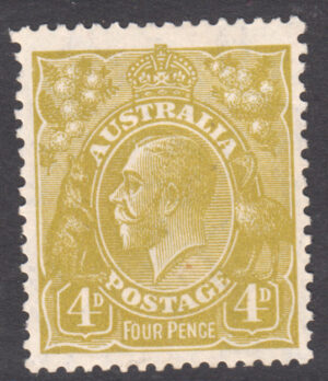 Australia 1929 4d GV Large part o.g. SG 102 Cat £30.00