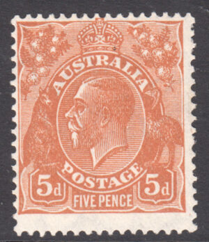 Australia 1930 5d GV Large part o.g. SG 103a Cat £42.00