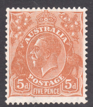 Australia 1930 5d GV Mint LH SG 103a Cat £42.00