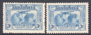 Australia 1931 3d Kingsford Smith's Flight Large part o.g. SG 122 Cat £17.00