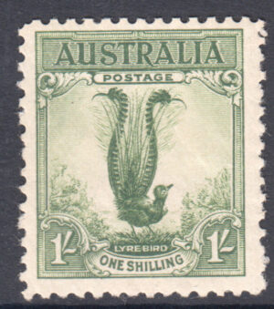 Australia 1932 1/- Lyrebird Mint LH SG 140 Cat £45.00