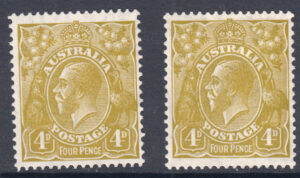 Australia 1933 4d GV Part o.g. SG 129 Cat £44.00