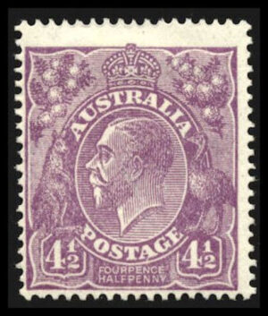 Australia 1924 4½d GV Large part o.g. SG 81 Cat £24.00