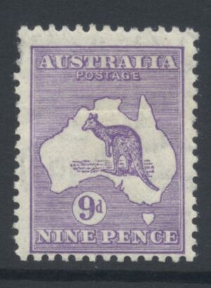 Australia 1932 9d Roo Large part o.g. SG 133 Cat £45.00