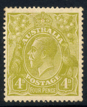 Australia 1924 4d GV Part o.g. SG 80 Cat £35.00