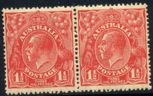 Australia 1927 1½d GV Mint LH SG 87a Cat £46.00