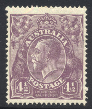 Australia 1924-5 4½d Large part o.g. SG 81 Cat £24.00