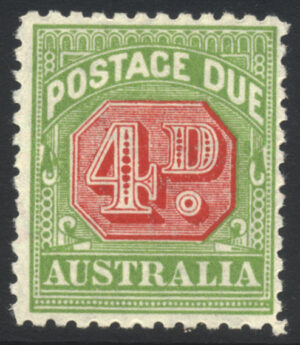 Australia 1931-6 4d Postage Due Mint LH SG D109 Cat £20.00
