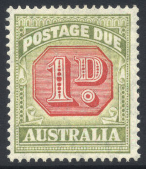 Australia 1938 1d Postage Due Large part o.g. SG D113 Cat £18.00