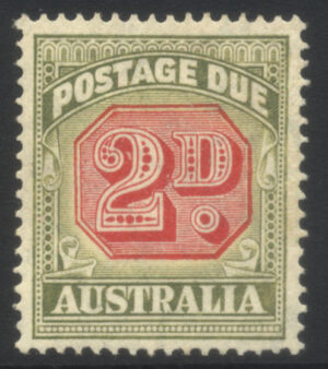 Australia 1938 2d Postage Due Large part o.g. SG D114 Cat £26.00