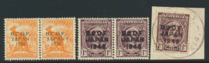 Australia BCOF Japan 1946-7 ½d & 1d Mint and used SG J1-J2 Cat £42.00