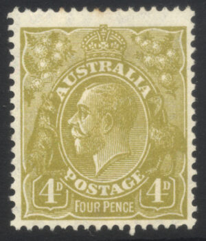 Australia 1933 4d GV Large part o.g. SG 129 Cat £23.00