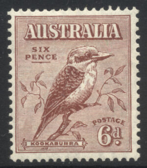 Australia 1932 6d Kookaburra Large part o.g. SG 146 Cat £18.00