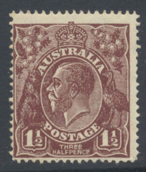 Australia 1920 1½d GV Mint NH SG 52a Cat £13.00