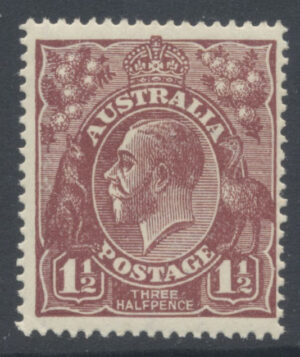 Australia 1919 1½d GV Large part o.g. SG 59 Cat £16.00