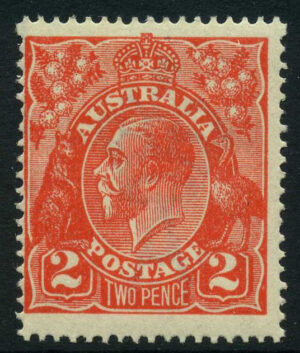 Australia 1918-23 2d GV Mint LH SG 63a Cat £19.00