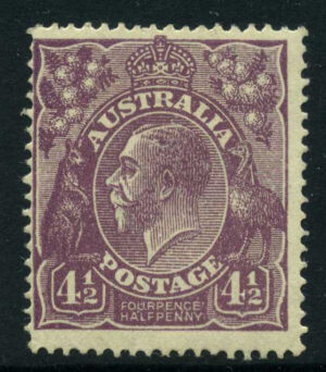 Australia 1924 4½d GV Large part o.g. SG 81 Cat £24.00
