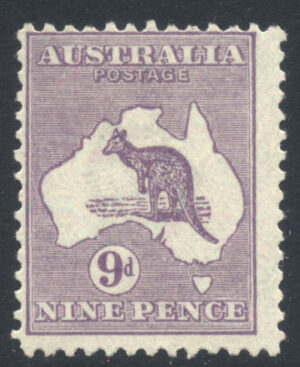 Australia 1916 9d Roo Mint LH SG 39 Cat £65.00