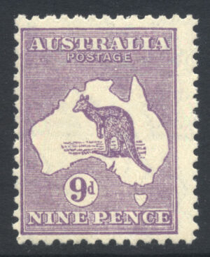 Australia 1929-30 9d Roo Mint NH SG 108 Cat £42.00