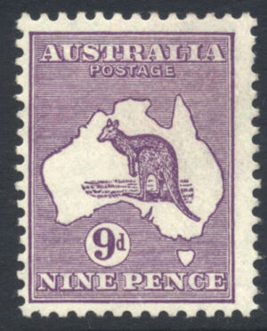 Australia 1932 9d Roo Large part o.g. SG 133 Cat £45.00