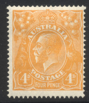 Australia 1915 4d GV Large part o.g. SG 22a Cat £42.00
