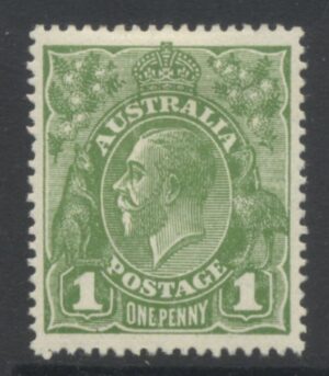 Australia 1924 1d GV Large part o.g. SG 82var Cat £15.00