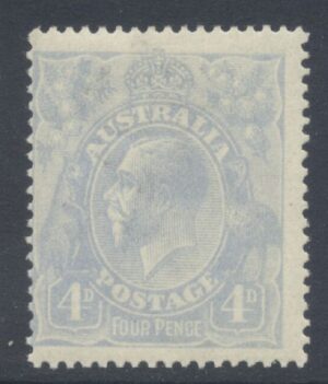 Australia 1918-23 4d GV Large part o.g. SG 65b Cat £90.00