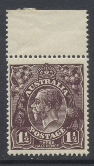 Australia 1918-23 1½d GV Mint NH SG 58 Cat £8.50