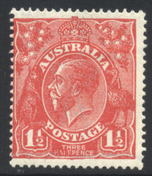 Australia 1924 1½d GV Mint LH SG 77d Cat £32.00