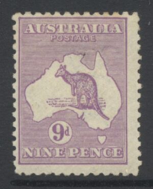 Australia 1916 9d Roo Large part o.g. SG 39 Cat £65.00