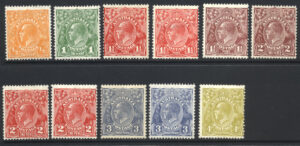 Australia 1926-30 ½d-4d GV Large part o.g. SG 94-102 Cat £144