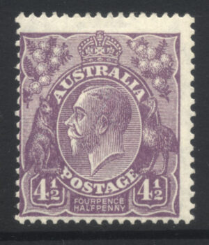 Australia 1928 4½d GV Large part o.g. SG 103 Cat £70.00