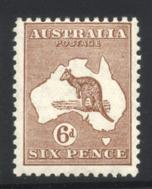 Australia 1929 6d Roo Mint LH SG 107 Cat £38.00