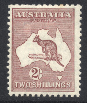 Australia 1929 2/- Roo Large part o.g. SG 110 Cat £85.00