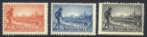 Australia 1934 2d-1/- Centenary of Victoria Large part o.g. SG 147-149 Cat £55.00