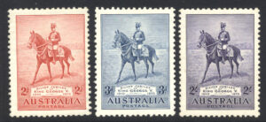 Australia 1935 2d-2/- GV Large part o.g. SG 156-158 Cat £42.00