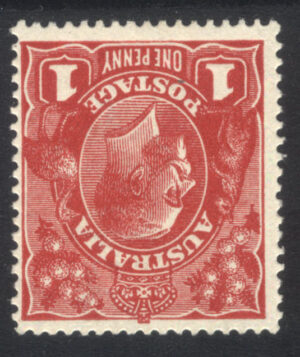 Australia 1914-20 1d GV Large part o.g. SG 21cw Cat £26.00