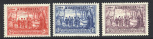 Australia 1937 2d-9d Large part o.g. SG 193-195 Cat £38.00