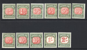 Australia 1958-60 ½d-2/- Postage Due Large part o.g. SG D132a-D141 Cat £60.50