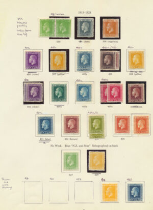 New Zealand 1915-30 Mint LH SG 416-427 Cat £350