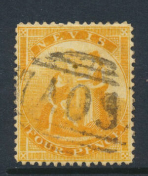St Kitts & Nevis 1867-76 4d Used SG 11 Cat £23.00