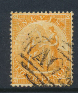 St Kitts & Nevis 1867-76 4d Used SG 11 Cat £23.00