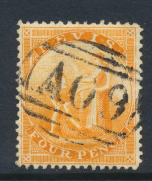 St Kitts & Nevis 1867-76 4d Used SG 12 Cat £23.00
