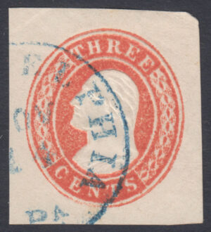 US Stamped Envelopes and Wrappers - Nesbitt Scott U3 1853-5 3c Used Cat $50.00